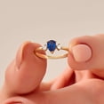 thumbnail image 2 of vylahjewellery 925 Sterling Silver Wedding Proposal Ring Classic Moissanite Birthday Gift Ring Teardrop Blue Gemstone Engagement Anniversary Ring for Women, 2 of 7