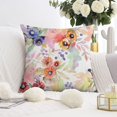 thumbnail image 3 of Seasonal Elegance: Spring Flower Pillow Covers 18x18inch - Cream Wild Floral Decorative Cushions for Couch, Sofa & Outdoor Decor, Farmhouse Style, Set of 2, 3 of 7