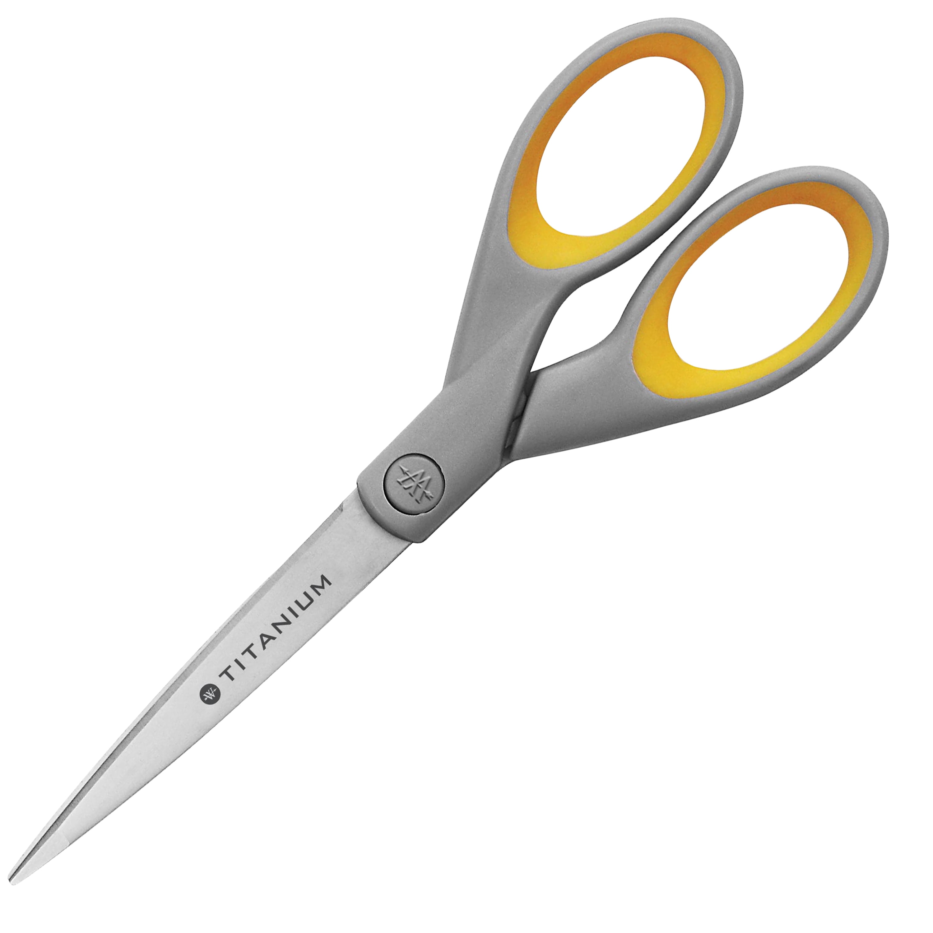 Westcott Titanium Bonded Straight Blade Scissors, Soft Handle, 7', Gray