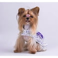 thumbnail image 5 of HQREA Floral Print Dog Dress with Satin Bow and Pearl for Small Dogs Girl, Cat Apparel, 5 of 6