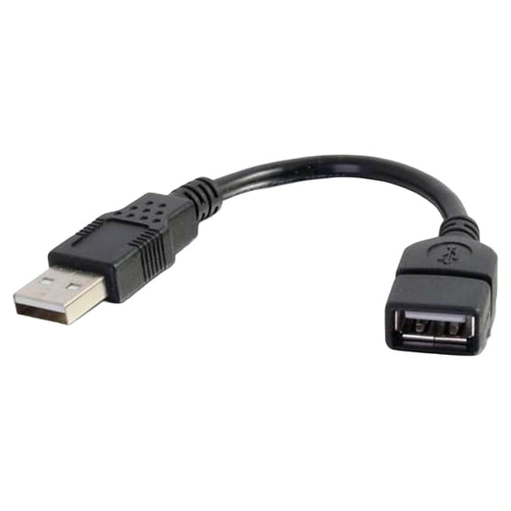 C2G 6 inch USB 2.0 A Male to A Female Extension Cable