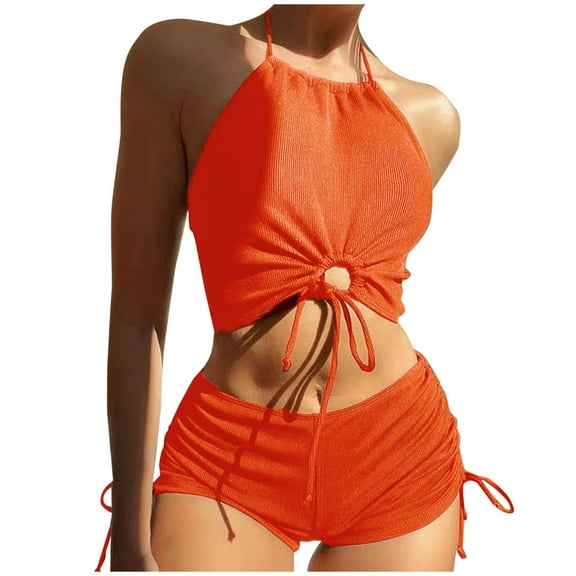 Zuesphe Swim Suits for Women 2025 Plus Size Tankini Cheeky Bikini Sets for Women Plus Size Ladies Swimwear Two Piece Beach Wear for Women over 50 Sexy Mesh High Neck