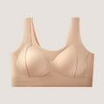 thumbnail image 2 of AINIYS Thin Fabric Bralettes Seamless Soft Cup Bra Wireless Plus Size Bralette Cleavage Bra Secure Fit Bra for Women Lift and Support Push-Up Bra Breathable Everyday Bras Khaki L, 2 of 9