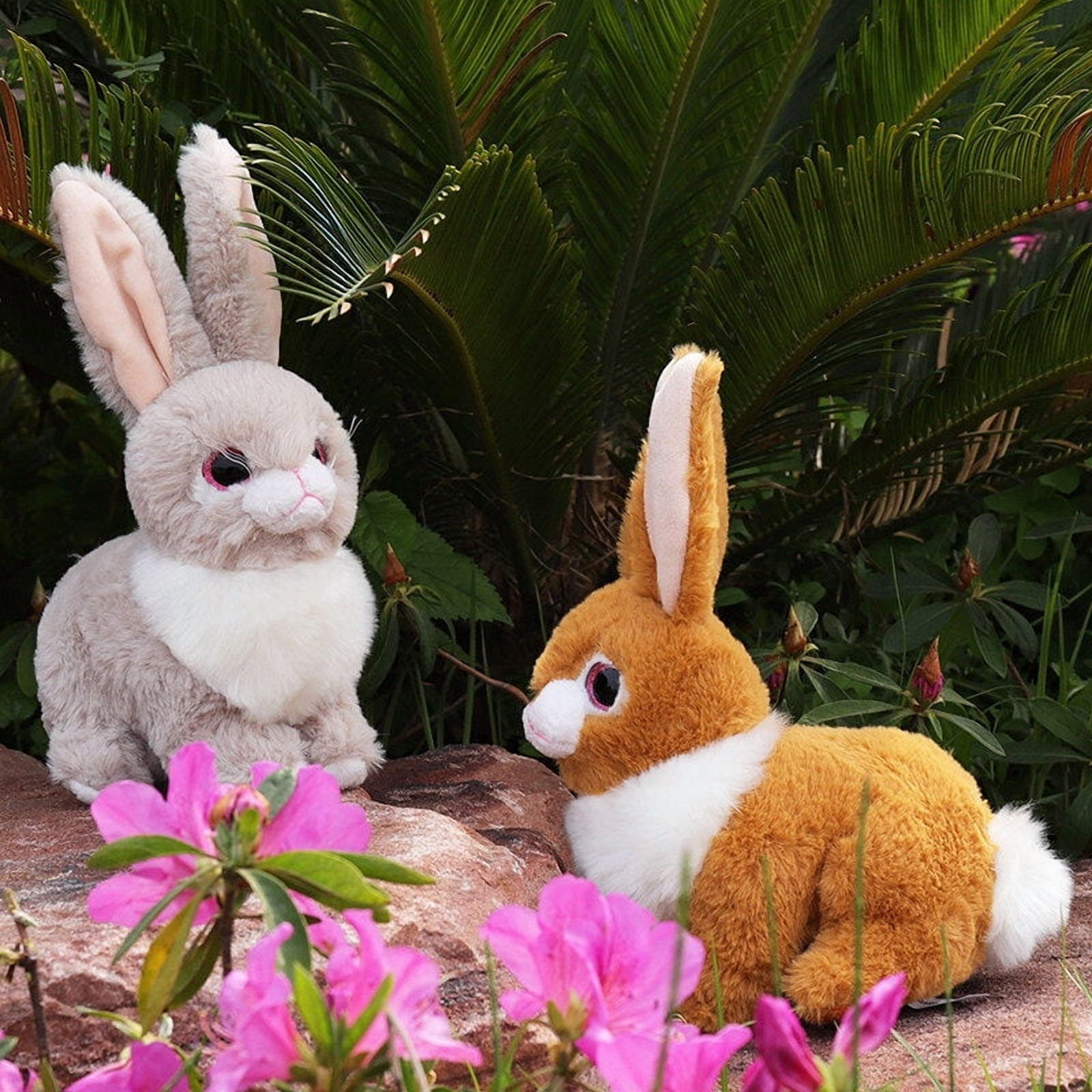 Plush Bunny - Stuffed Bunny Rabbit - Animal Toy for Toddler and Kids - Cute and Cuddly Friend for Boy or Girl - Great Gift for Easter, Christmas, Birthday，Light Gray