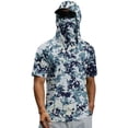 thumbnail image 2 of Men's Lightweight Camouflage Gradient Quick Dry Fishing Hoodie Shirt - UPF 50+ Sun Protection Short Sleeve Shirts with Neck, 2 of 7