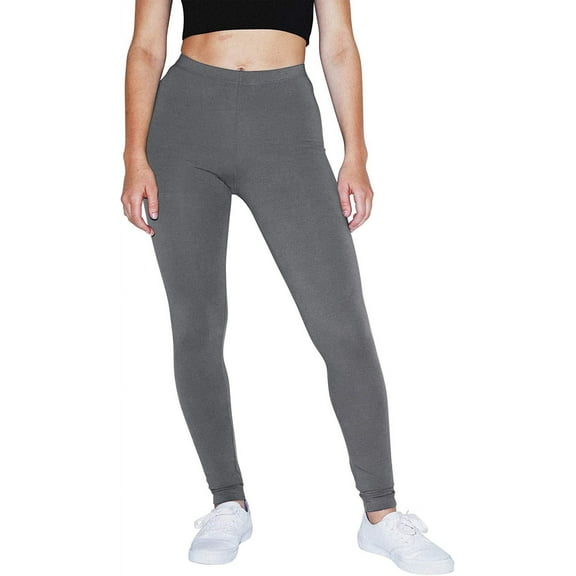 American Apparel Women's Cotton Spandex Jersey Legging, Asphalt, Medium