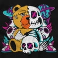 thumbnail image 2 of Urban Streetwear Teddy Bear Skeleton Womens Slim Fit Graphic Tee Brisco Brands S, 2 of 5