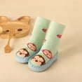 thumbnail image 3 of Generic Grip Socks Toddler Baby Boy Girl Cartoon Moccasins Non Slip Indoor Slippers Socks Anti-slip for Crew Socks Fashion Comfortable Ankle Sock ﻿(11-18 months,Green), 3 of 3