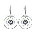 thumbnail image 1 of Halloween Round Lifelike Eyeball Earrings Dangle Hoop Jewelry Drop Circle, 1 of 3