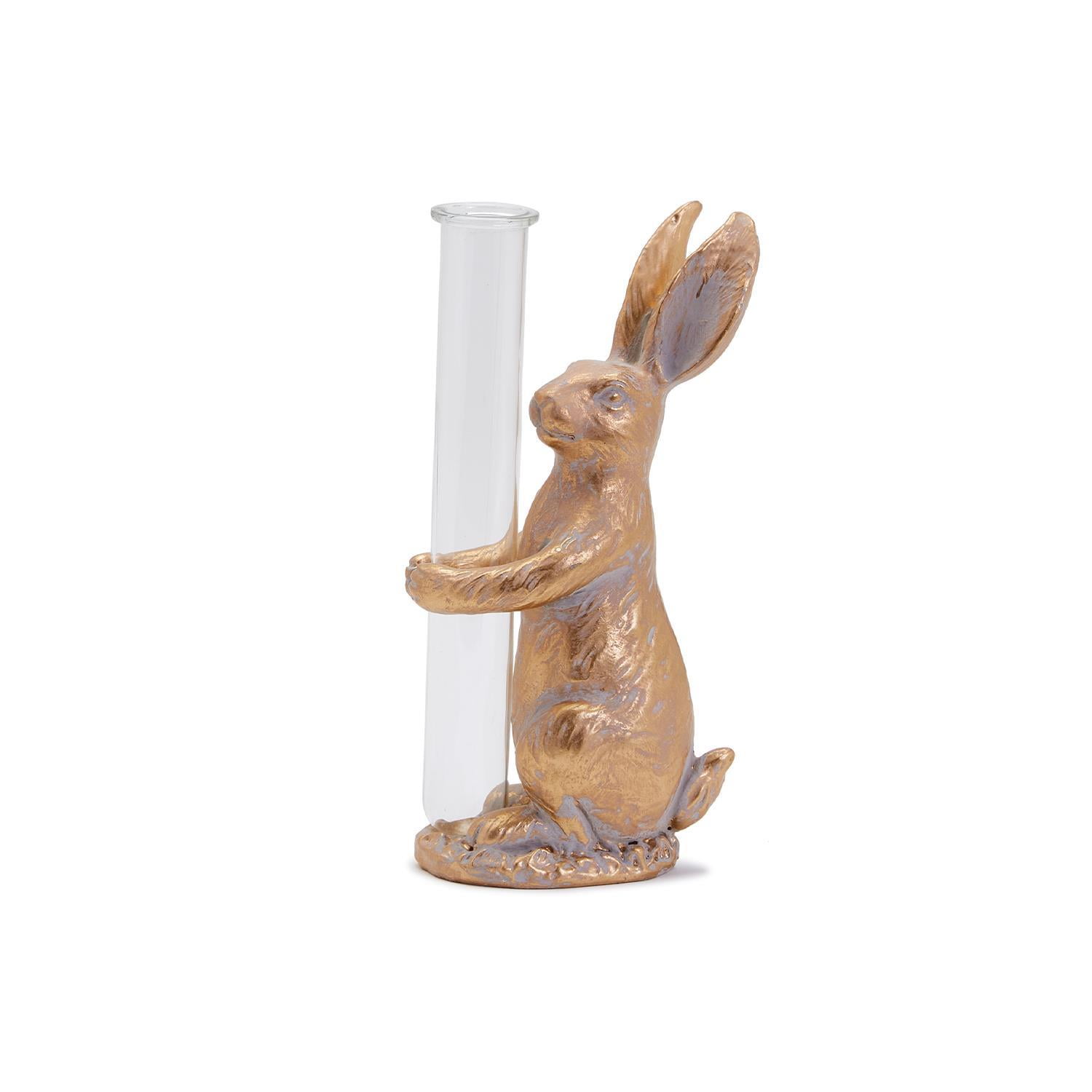 Two's Company Golden Bunny Décor/Bud Vase