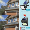 thumbnail image 4 of 3 luces de pared con energía solar para exteriores, sensor de movimiento, luz nocturna de seguridad de 56 LED para jardín, garaje, entrada, porche, valla, 4 of 7