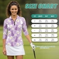 thumbnail image 7 of Uorisanigo Rabbit Daisy Womens Moisture Wicking Casual Tennis Activewear Fashionable Versatile Long Sleeve Golf Polo Shirts Comfortable Stylish Zip Up Collar Athletic Tops Size XL, 7 of 7