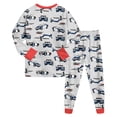thumbnail image 4 of Kids 2‑Piece Long Sleeve Pajama Set with Cartoon Print,Fun Sleepwear for Boys and Girls 6-7 Years, 4 of 8