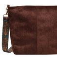 thumbnail image 2 of Bolso casual para mujer Bolso de mano simple vintage de gamuza de gran capacidad (café), 2 of 9