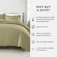 thumbnail image 6 of Noble Linens 3-Piece Sage Duvet Cover Set, King/ Cal King, 6 of 9