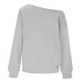thumbnail image 3 of Womens Off The Shoulder Tops Drop Shoulder Going Out Long Sleeve Pullover Y2K Spring Fashion 2026 Outfits Clothes, 3 of 7