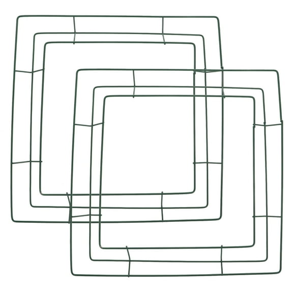 PTOOTP 2Pcs Hanging Decor Square Metal Wire Wreath Frame for Indoor Use 40X40cm