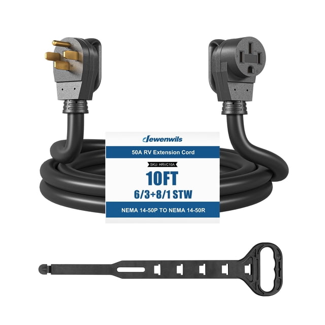 Cable de extensión para RV DEWENWILS, 50 amperios, 125/250 VAC, 12500 W, 3 m