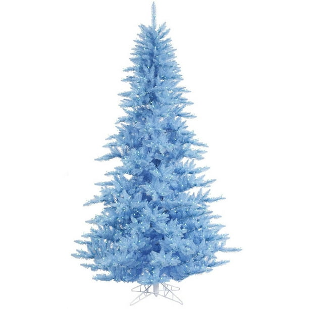 Vickerman PreLit 7.5' Sky Blue Fir Artificial Christmas Tree, Blue