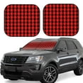thumbnail image 1 of Fotbe Retro red and Black Houndstooth Juego de 2 Piezas de Parasoles para Parabrisas | Bloqueador Solar para Auto | Accesorios Plegables para Protección Solar Interior-Medium, 1 of 6