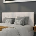 thumbnail image 1 of Lennox Tufted Upholstered Queen Size Headboard in White Vinyl, 1 of 9
