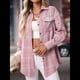 thumbnail image 5 of Camisa Abotonada para Mujer, Camisa A Cuadros, Larga, Solapa, Informal, para Negocios, Trabajo Rosa S, 5 of 10