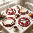 thumbnail image 6 of 4 Pack Christmas Themed Round Placemats,Washable Heat Resistant Table Mats, Holiday Dinner Party Table Decor, 6 of 6