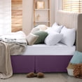 thumbnail image 4 of Falda de cama Utopia Bedding Queen Soft con pliegues cuádruples, color morado, 4 of 7