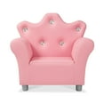 thumbnail image 3 of Melissa & Doug Pink Faux Leather Child’s Crown-Back Armchair (Kid’s Furniture), 3 of 4