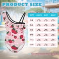 thumbnail image 7 of Uorisanigo Kids Swimsuits for Girls One Piece Pink Strawberry Single Spaghetti Strap Swimwear Size 13-14 with Ruffled Sleeve Straps Bathing Suit for Beach Pool, 7 of 7