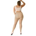 thumbnail image 6 of Manzi Women's 2 Pack Plus Size Control Top Leggings Nude Pantyhose, 6 of 7
