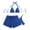Blue, variant on Womens Two Piece Swimsuit 3 Piece Solid Color Split Bikini Set Sporty Athletic Swimwear for Training Beach,Blue S