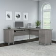 thumbnail image 2 of Bush Furniture Somerset 72" L Shaped Desk with Storage, Platinum Gray, 2 of 10