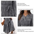 thumbnail image 2 of Vestido largo de manga larga con cuello en V hasta el tobillo estampado floral de moda vestido largo de manga larga con lazo en la cintura dobladillo con volantes para mujer ANGGREK Otros, 2 of 6