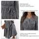 thumbnail image 5 of Vestido largo de manga larga,Vestido largo Cuello en V Manga larga Lazo en la cintura Vestido largo Vestido largo con manga abullonada Aspecto llamativo, 5 of 6