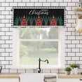 thumbnail image 4 of Merry Christmas Valances for Windows Christmas Tree Winter Snowflake Black Plaid Rod Pocket Curtain Valance Window Treatment Short Curtains for Kitchen Living Room, 60"x18", 4 of 5