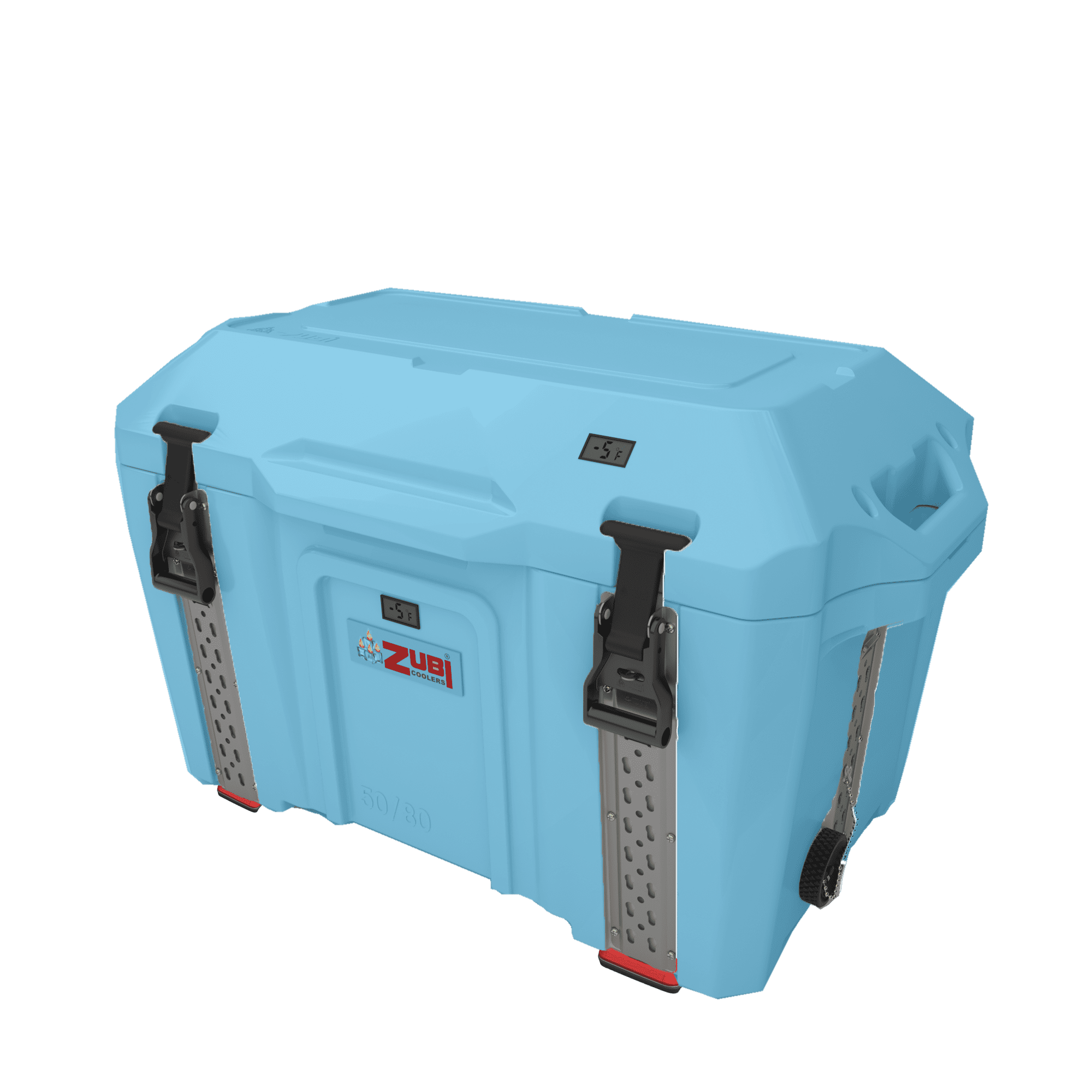 Rotomolded Hard Sided 96 Can Dual Function Cold/Hot Ice Chest Cooler 50/80 Qt 2 Sizes in 1 for Camping and Outdoor Blue by ZUBI COOLERS