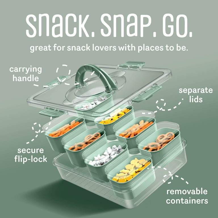 Cook With Color 2-Pack 8-Compartment Snackle Box, Charcuterie and
