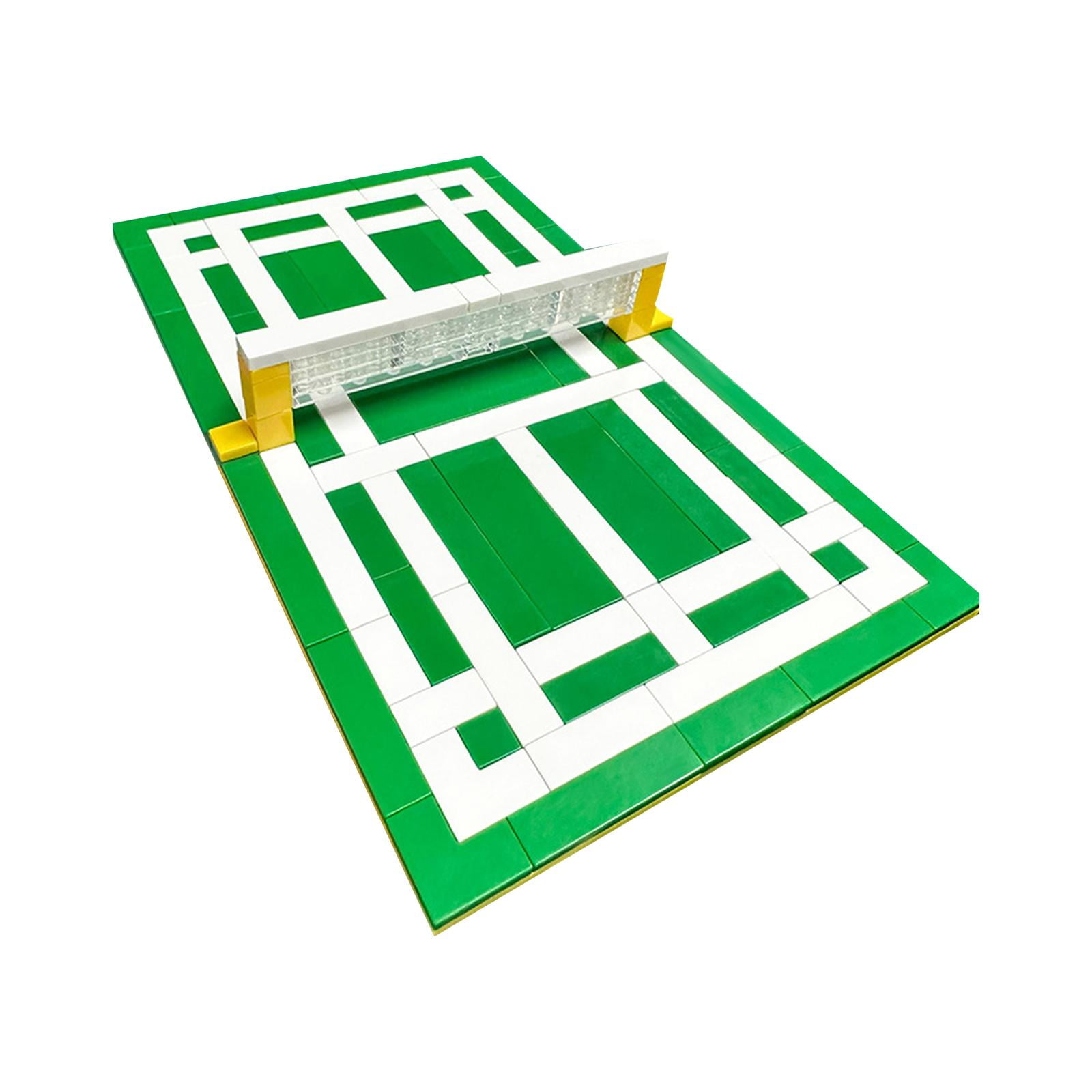 Tongina Badminton Court Model Material Package Badminton Accessories Set Desktop Craft Badminton Court with Net Miniature for Bedroom