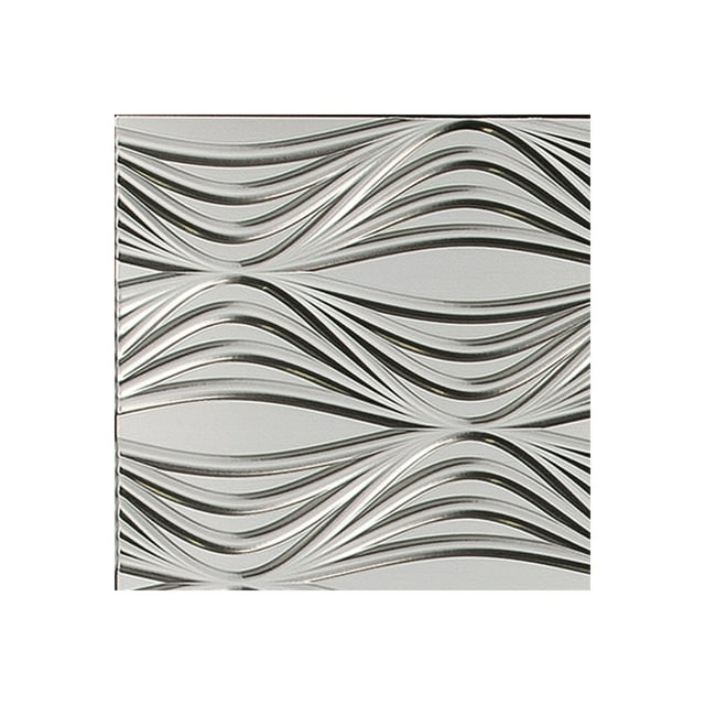 FASÄDE Easy Installation Shallot Brushed Nickel Wall Panel Sample (12" X 12" Sample)