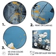 thumbnail image 3 of Designart "Pale Azure Buttercups Simplicity III" Buttercups Floater Framed Wall Art Living Room, 3 of 5