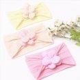thumbnail image 4 of Cdudpw Baby Headbands Soft Nylon Hairbands with Bows Girls Hair Accessories for Newborn Infant Toddler Kids Handmade(Khaki,One Size), 4 of 4