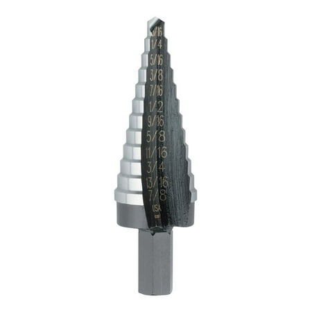 - Irwin Unibit 3/16 - 7/8 in. Dia. x 6 in. L High Speed Steel Step Drill Bit 3/8 in. Square Shank