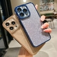 thumbnail image 2 of Compatible with iPhone 13 Pro Case Glitter,Luxury Plating Bling Sparkly Shiny Clear Case Camera Protection Design for Women Girly Soft Cover,Silver,6.1 Inch, 2 of 15