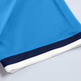 thumbnail image 6 of SGFCWSX Mens Soccer Set 2 Piece Striped V Neck Quick Dry Short Sleeve Shirt and Shorts Football Training Athletic Outfit Blue Size L, 6 of 10
