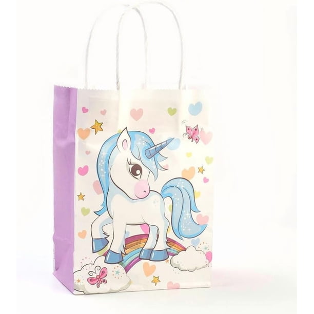 Bolsa de regalo rectangular de papel genérica (1 unidad) con asas, diseño de caballo, ideal para fiestas, joyería, Navidad, jabones, maquillaje y otros artículos. Medidas: 21 x 15 x 8 cm.