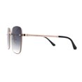 thumbnail image 3 of Womens Luxury Chain Jewel Trim Rimless Butterfly Diva Sunglasses Gold Smoke, 3 of 4