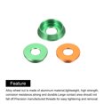 thumbnail image 4 of Uxcell M3 Cone Cup Washers, Hole Dia 3mm/0.12" Aluminum Gaskets for Screw RC/FPV/PC/Drone, Pack of 40(Green/Orange), 4 of 6