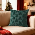 thumbnail image 4 of ToyKingdee Christmas Pillow Covers Christmas Decorations Soft Plush Faux Fur Wool Red Xmas Tree Throw Pillow Cases Winter Holiday Decor for Sofa Living Room, 4 of 6