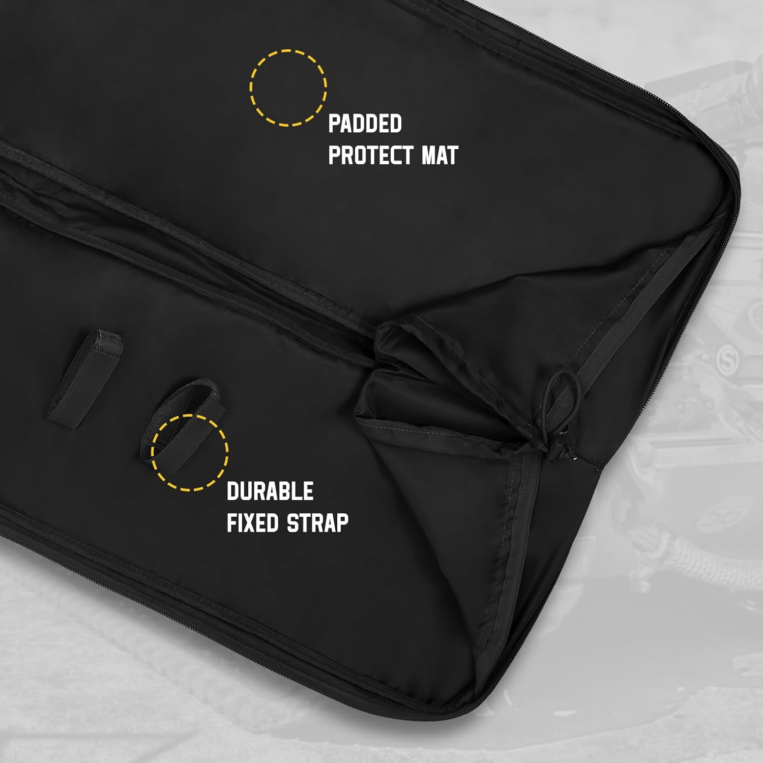 Blacksmith 39 inch Soft Padded Storage Bag Case Carrying Backpack with Adjustable Straps and Zipper, Black